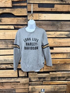 Harley-Davidson Women’s Gray Long Live Graphic Crewneck Sweatshirt Medium